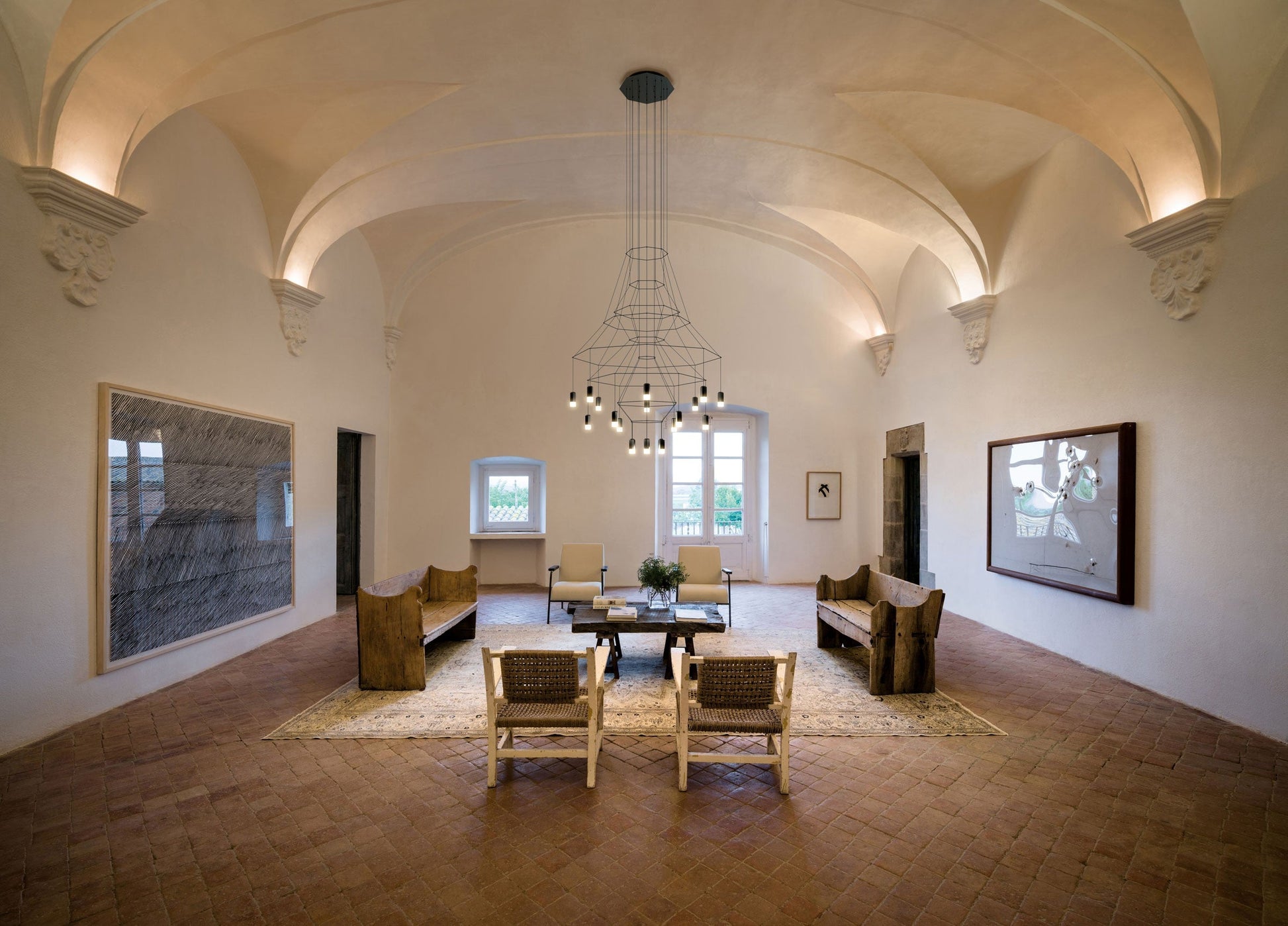 Architectural Wireframe LED Statement Chandelier