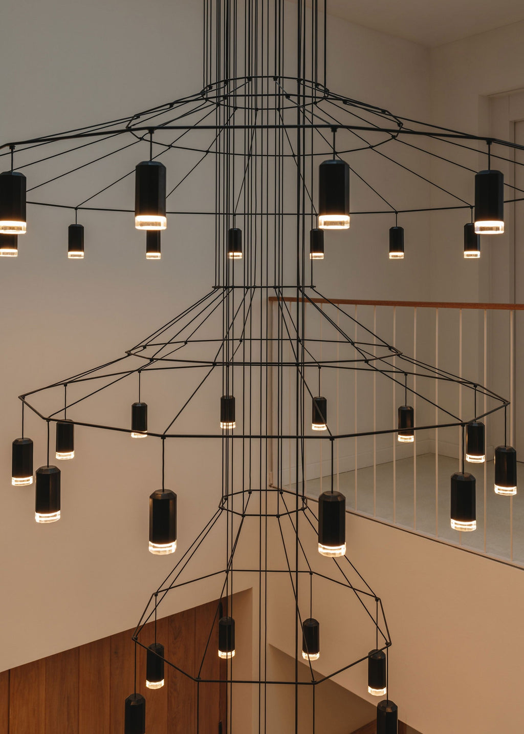Architectural Wireframe LED Statement Chandelier