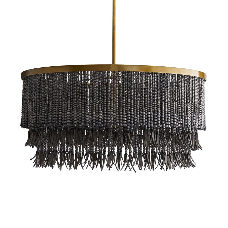 Arteriors Baja 3 Light 30" Wide Beaded Drum Chandelier
