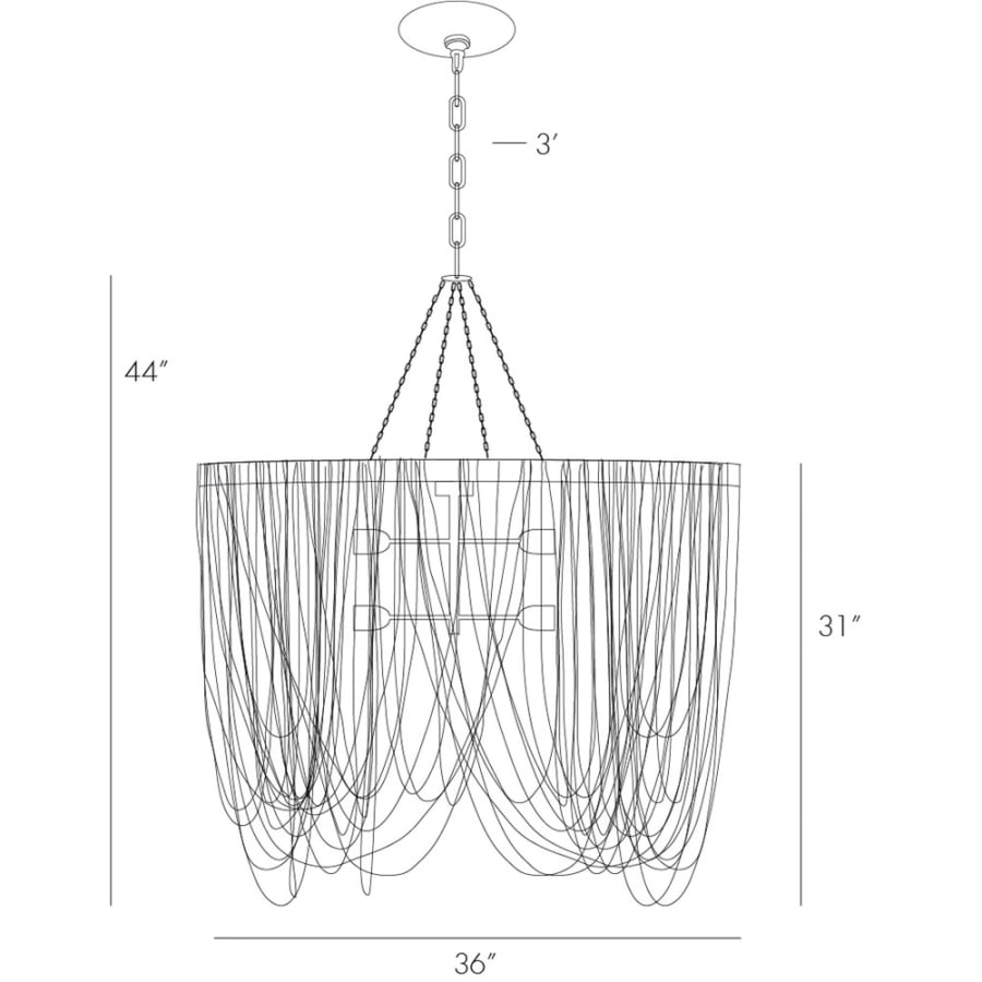 Arteriors Layla 36" Chandelier