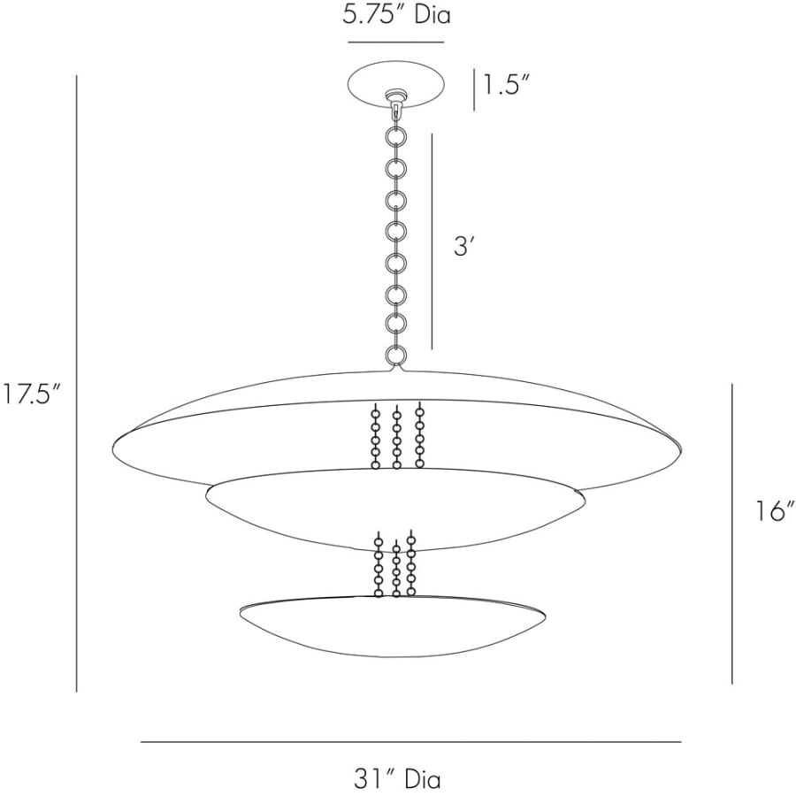 Arteriors Florko 31" Chandelier