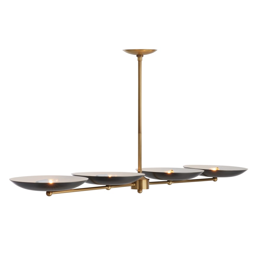 Arteriors Griffith 4 Light 55" Wide Linear Chandelier