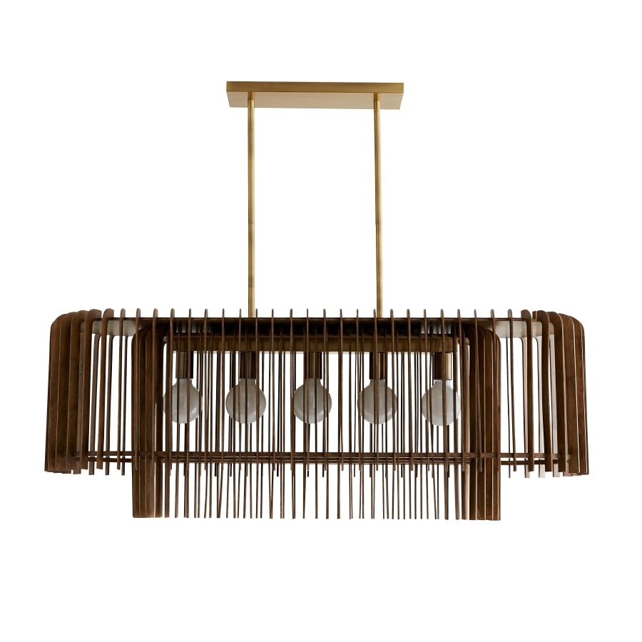 Arteriors Valencia 5 Light 49" Wide Linear Chandelier