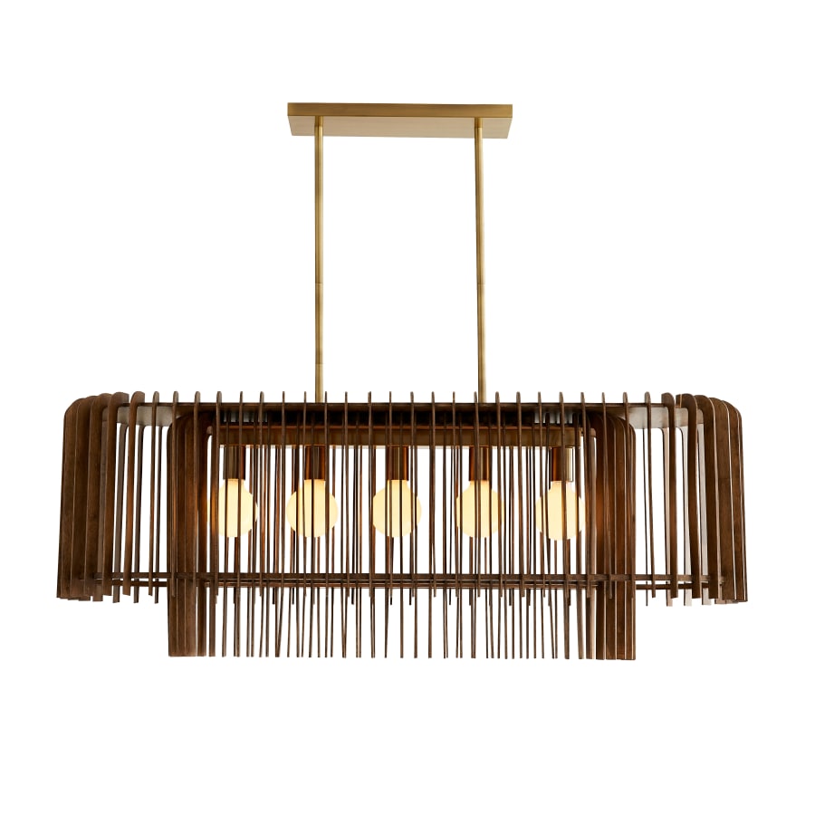 Arteriors Valencia 5 Light 49" Wide Linear Chandelier