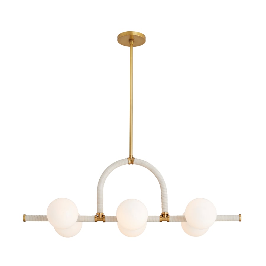 Arteriors Harrison 6 Light 42" Wide Linear Chandelier
