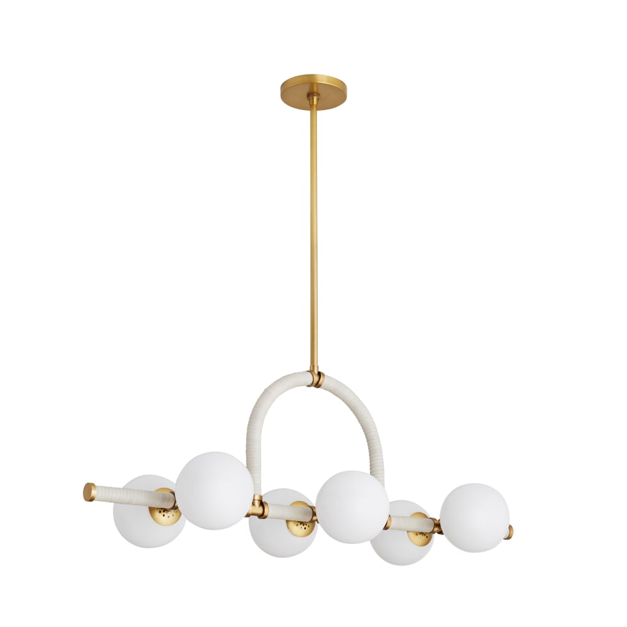 Arteriors Harrison 6 Light 42" Wide Linear Chandelier