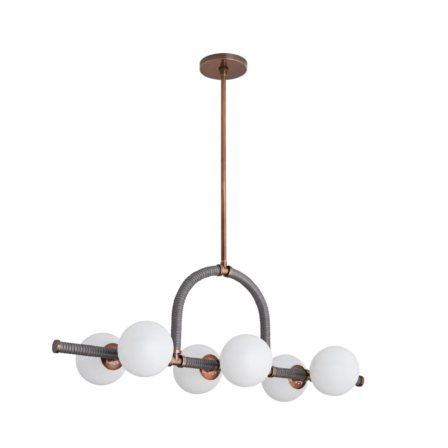 Arteriors Harrison 6 Light 42" Wide Linear Chandelier