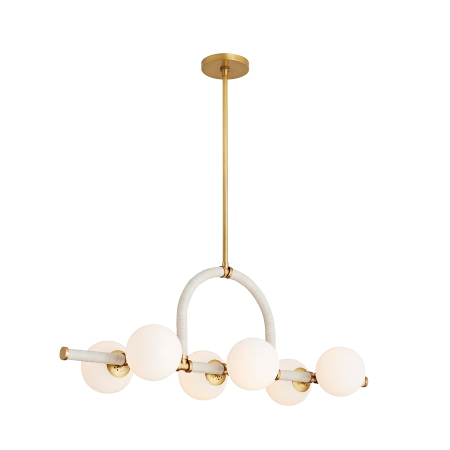 Arteriors Harrison 6 Light 42" Wide Linear Chandelier