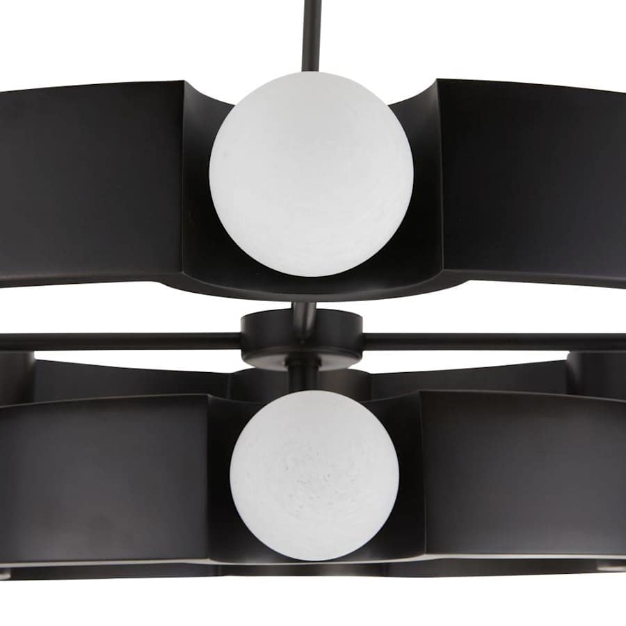 Arteriors Hans 44" Wide LED Ring Chandelier with Frosted Glass Shades