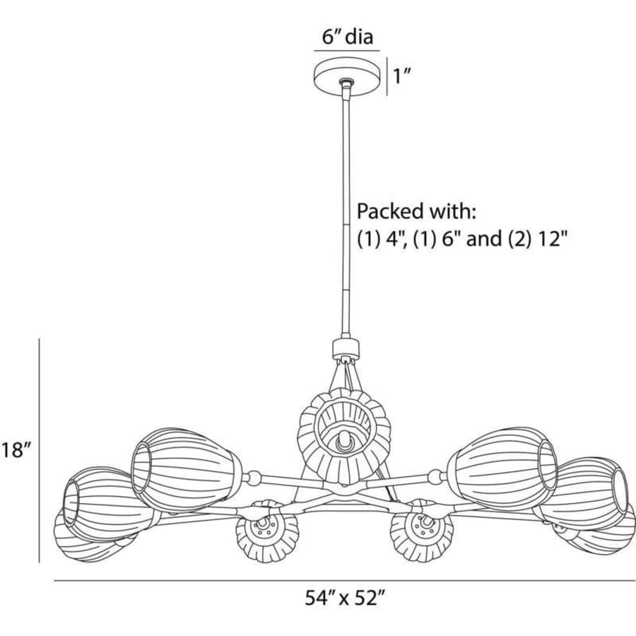 Arteriors Smyth 9 Light 54" Wide Chandelier