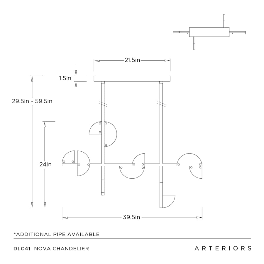 Arteriors Nova Chandelier 40" Wide Abstract Chandelier