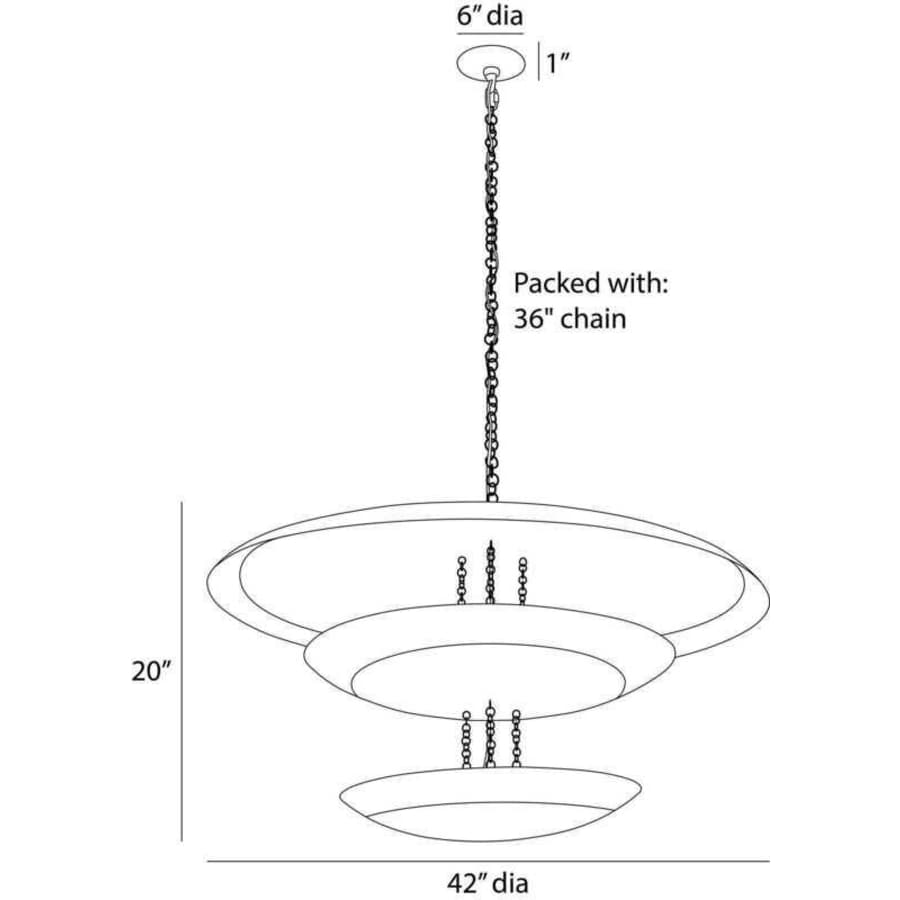 Arteriors Florko 6 Light 42" Wide Abstract Chandelier
