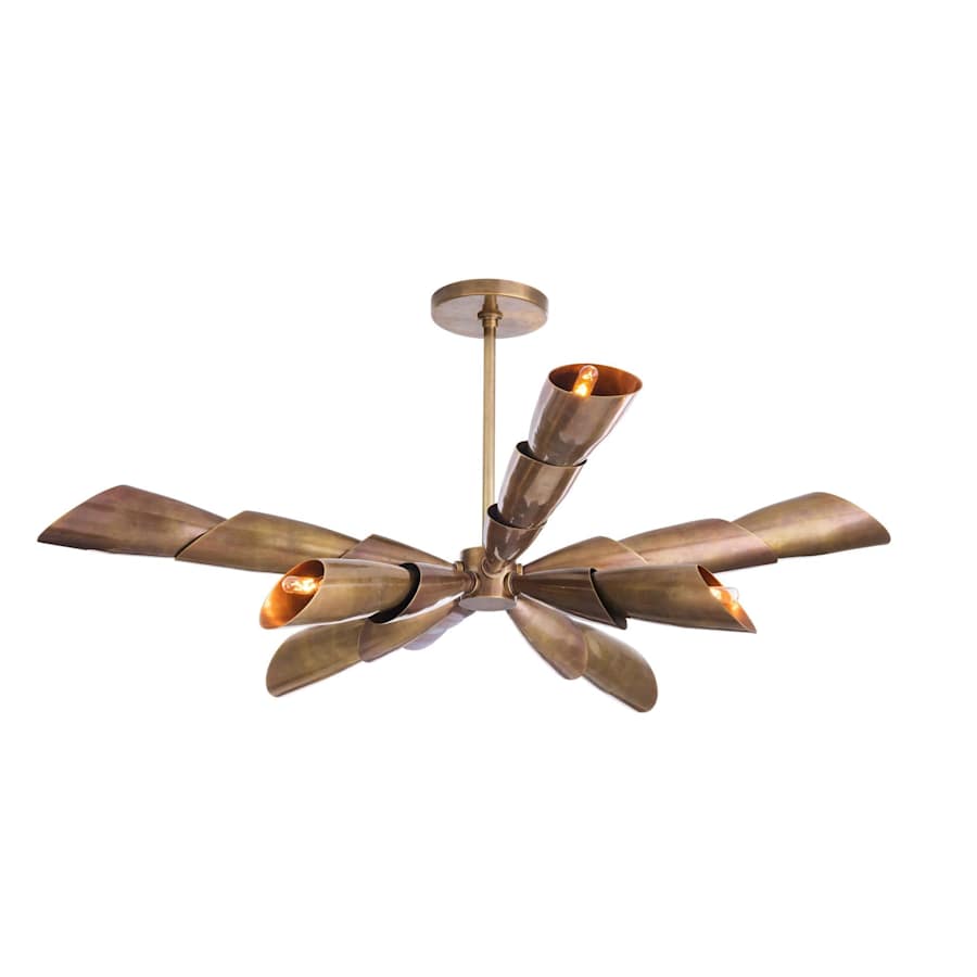 Arteriors Morgan Flush Mount 8 Light 44" Wide Abstract Chandelier
