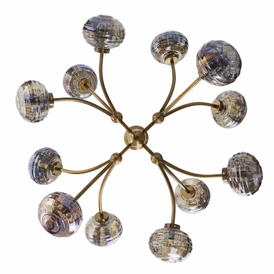 Arteriors Merrick Chandelier 12 Light 39" Wide Abstract Sputnik Chandelier