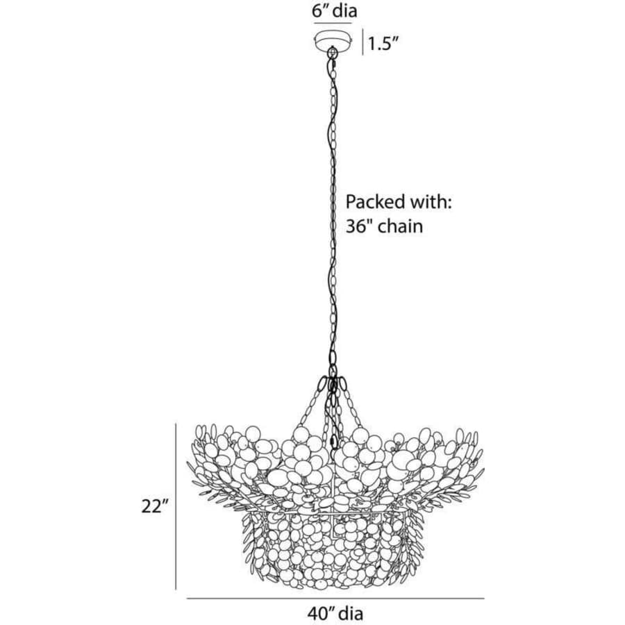 Arteriors Bilal 8 Light 40" Wide Abstract Chandelier