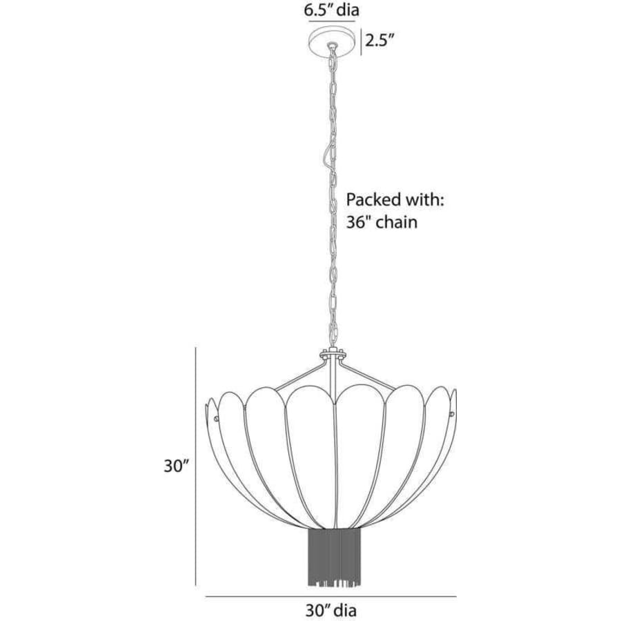Arteriors Inaya 3 Light 30" Wide Abstract Chandelier