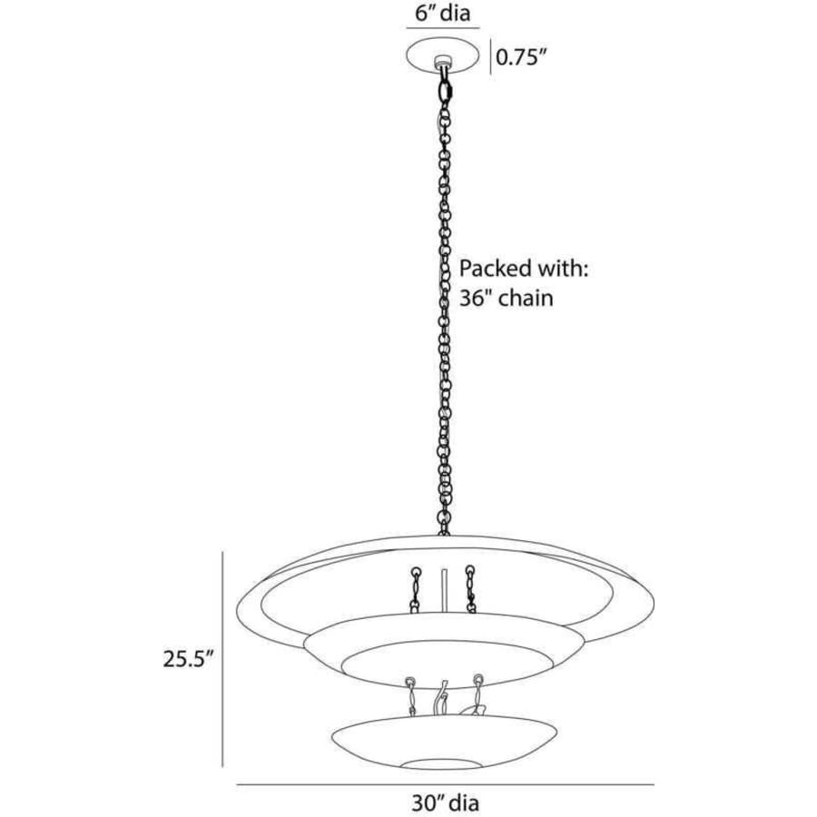 Arteriors Florko 6 Light 31" Wide Abstract Chandelier
