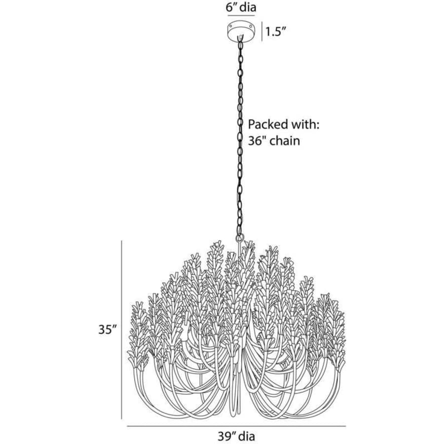 Arteriors Kaia 6 Light 39" Wide Abstract Chandelier
