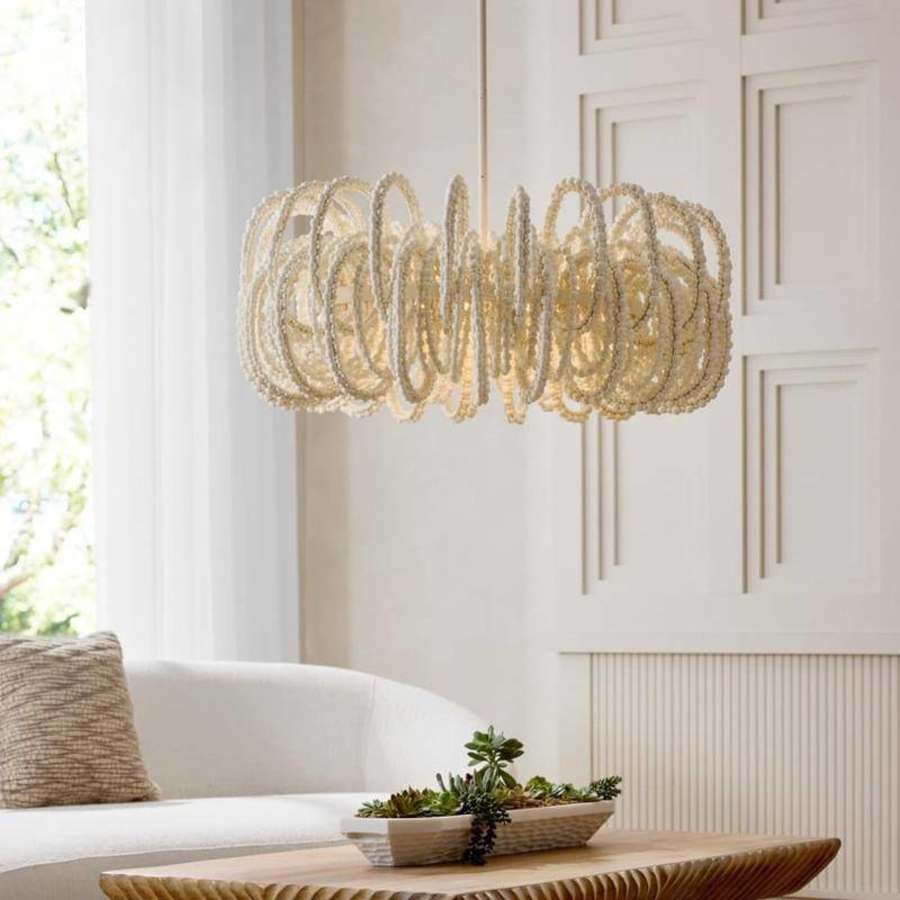 Arteriors Keely 6 Light 36" Wide Beaded Abstract Chandelier