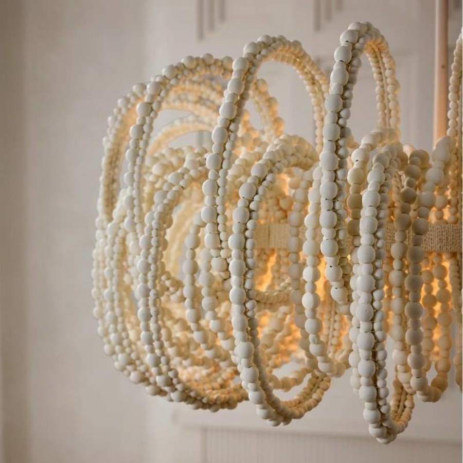 Arteriors Keely 6 Light 36" Wide Beaded Abstract Chandelier