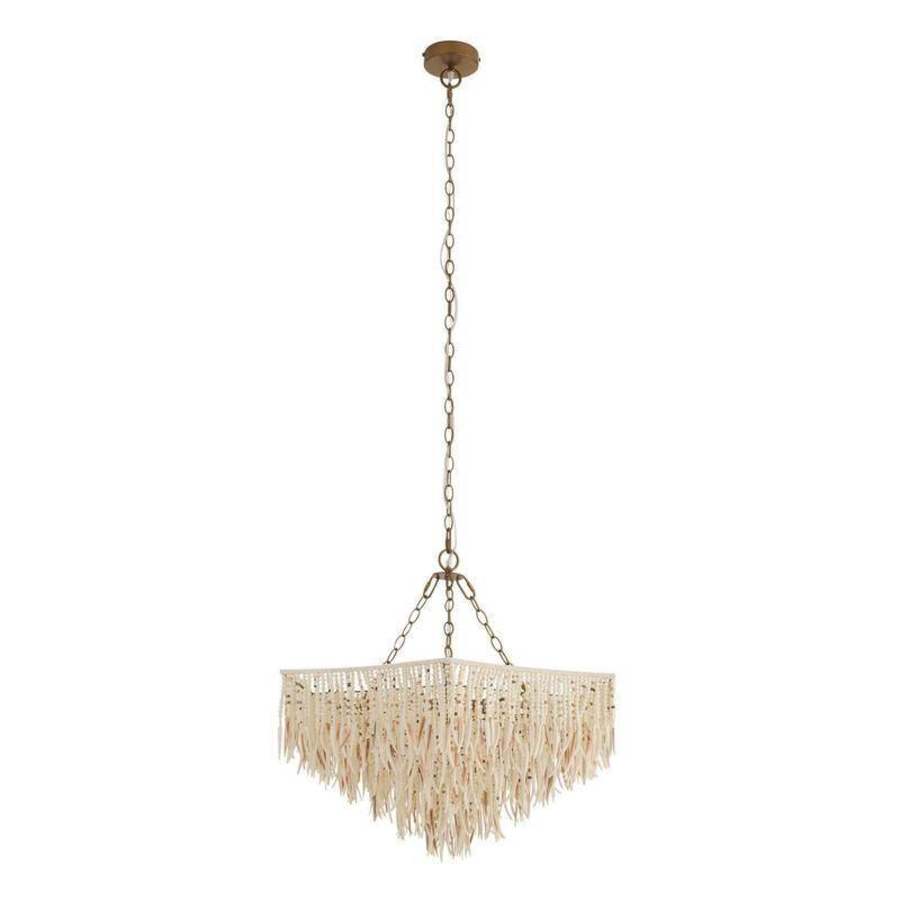 Arteriors Josephine 6 Light 30" Wide Beaded Waterfall Chandelier