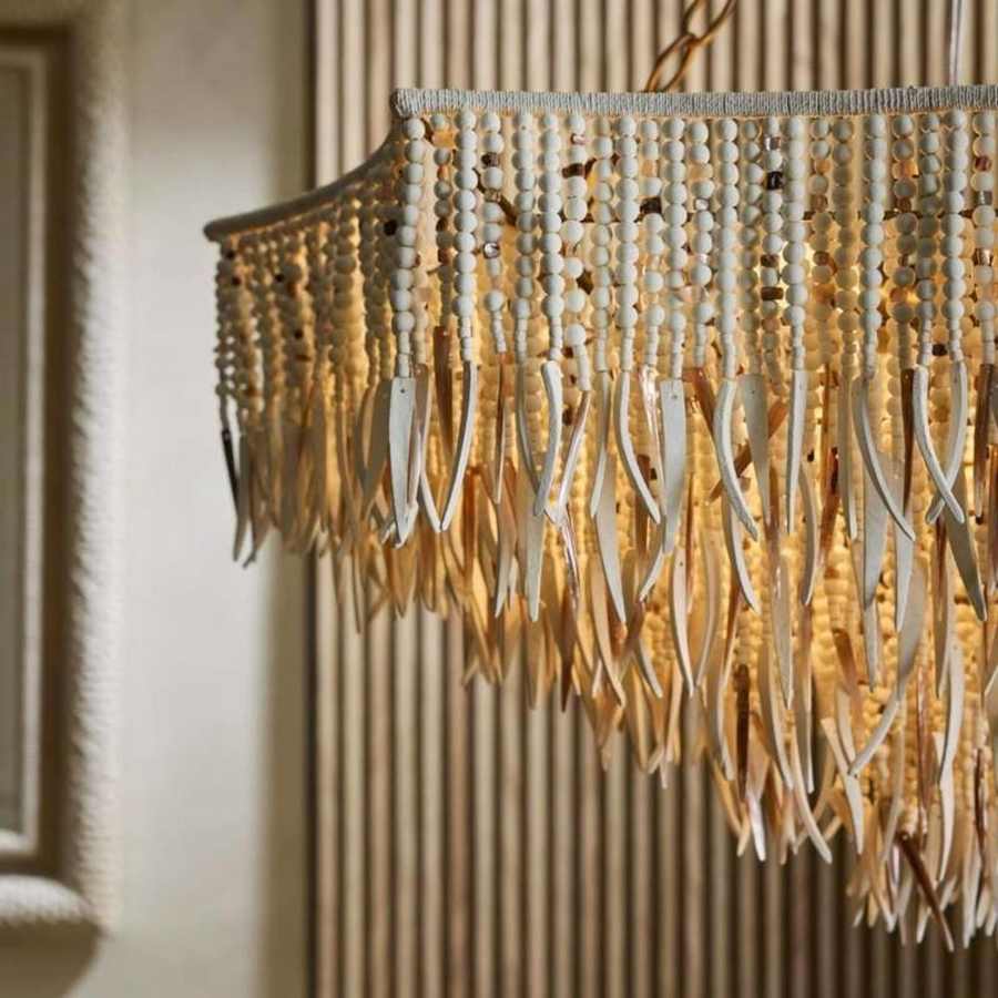 Arteriors Josephine 6 Light 30" Wide Beaded Waterfall Chandelier