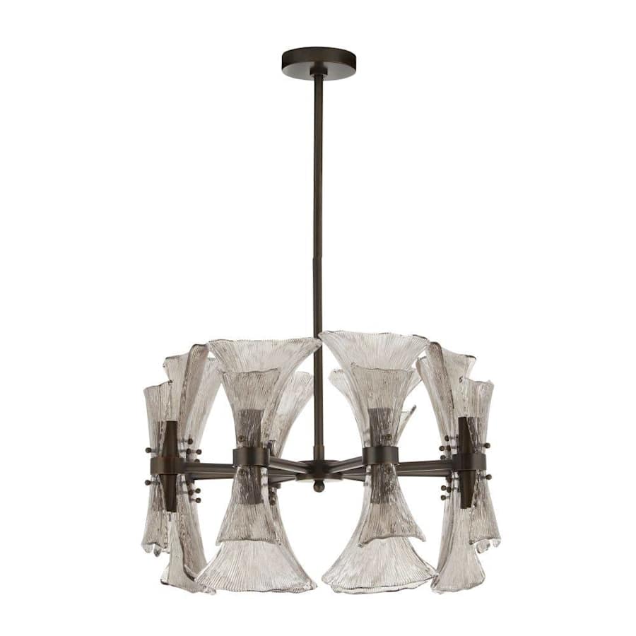 Arteriors Gwendolyn 16 Light 24" Wide Chandelier with Ribbed Glass Shades