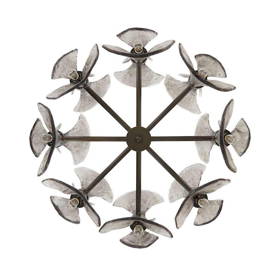 Arteriors Gwendolyn 16 Light 24" Wide Chandelier with Ribbed Glass Shades