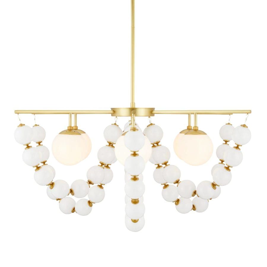 Arteriors Genesis 5 Light 42" Wide Chandelier with Opal Glass Shades