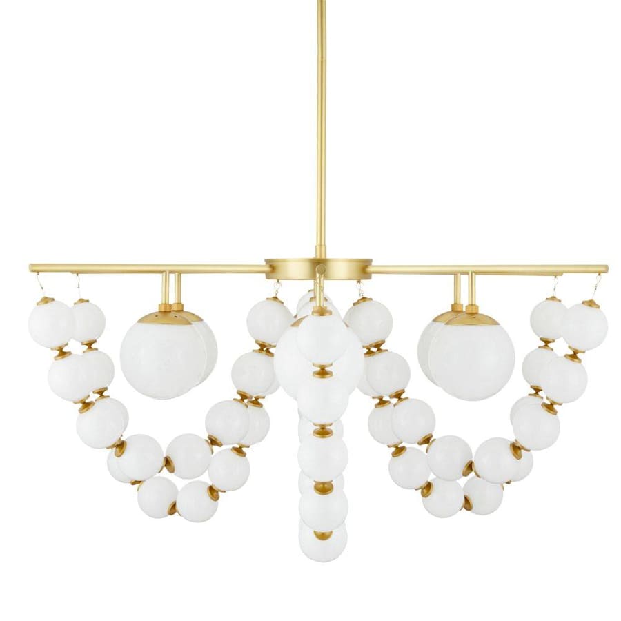 Arteriors Genesis 5 Light 42" Wide Chandelier with Opal Glass Shades