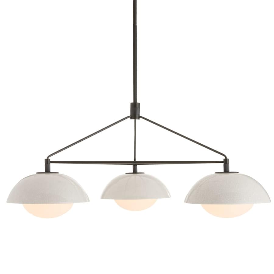 Arteriors Glaze 3 Light 38" Wide Chandelier with Ceramic and Opal Glass Shades