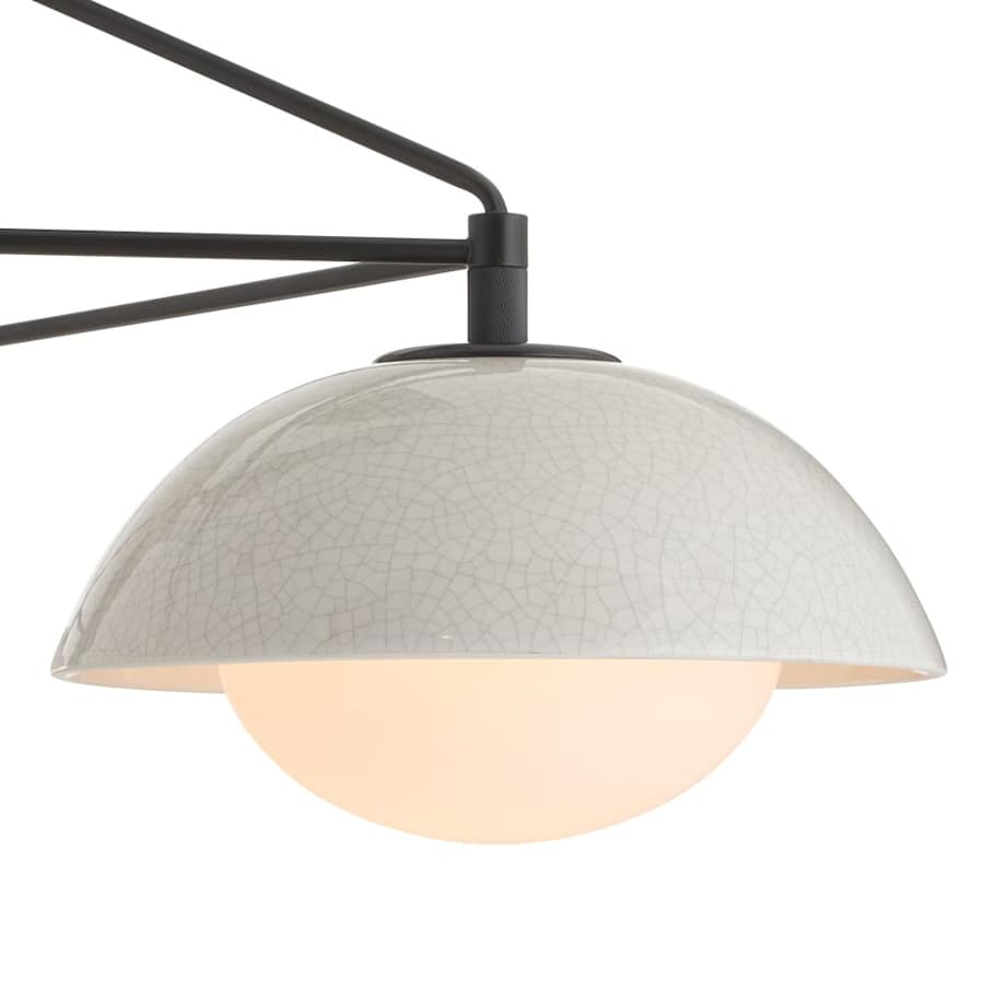 Arteriors Glaze 3 Light 38" Wide Chandelier with Ceramic and Opal Glass Shades