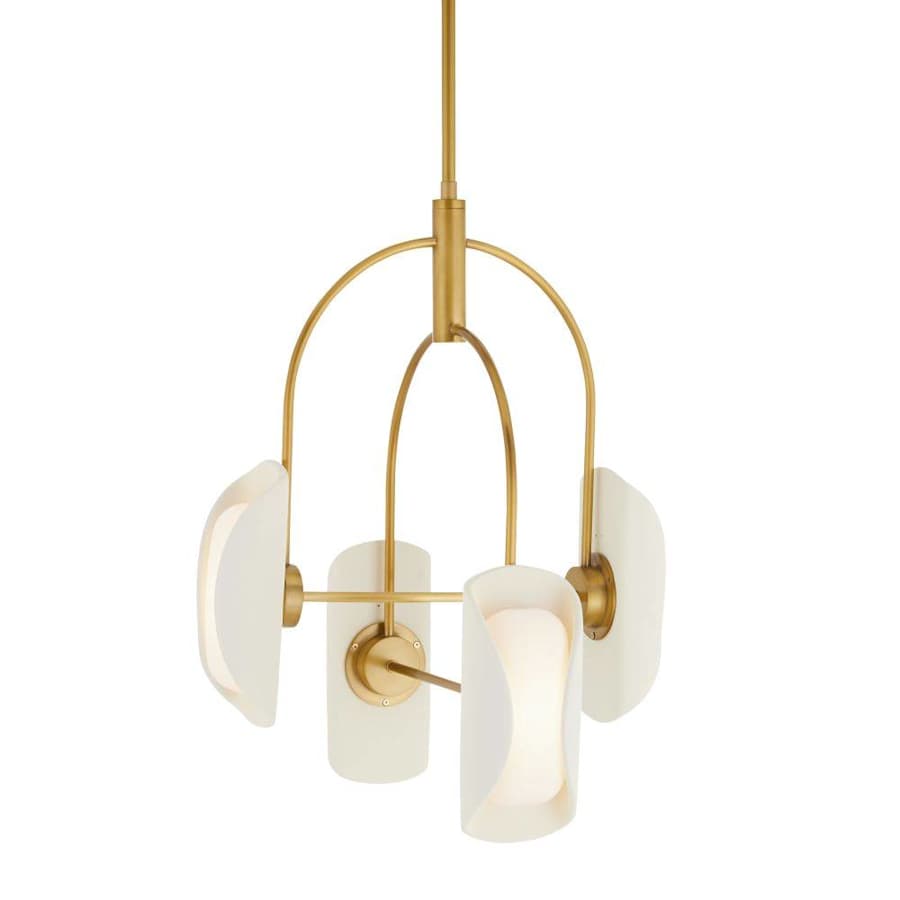 Arteriors Roll 20" Wide LED Chandelier with Resin and Opal Glass Shades