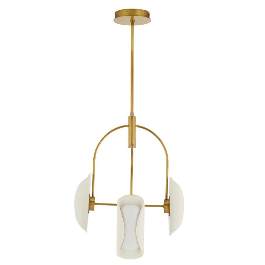 Arteriors Roll 20" Wide LED Chandelier with Resin and Opal Glass Shades