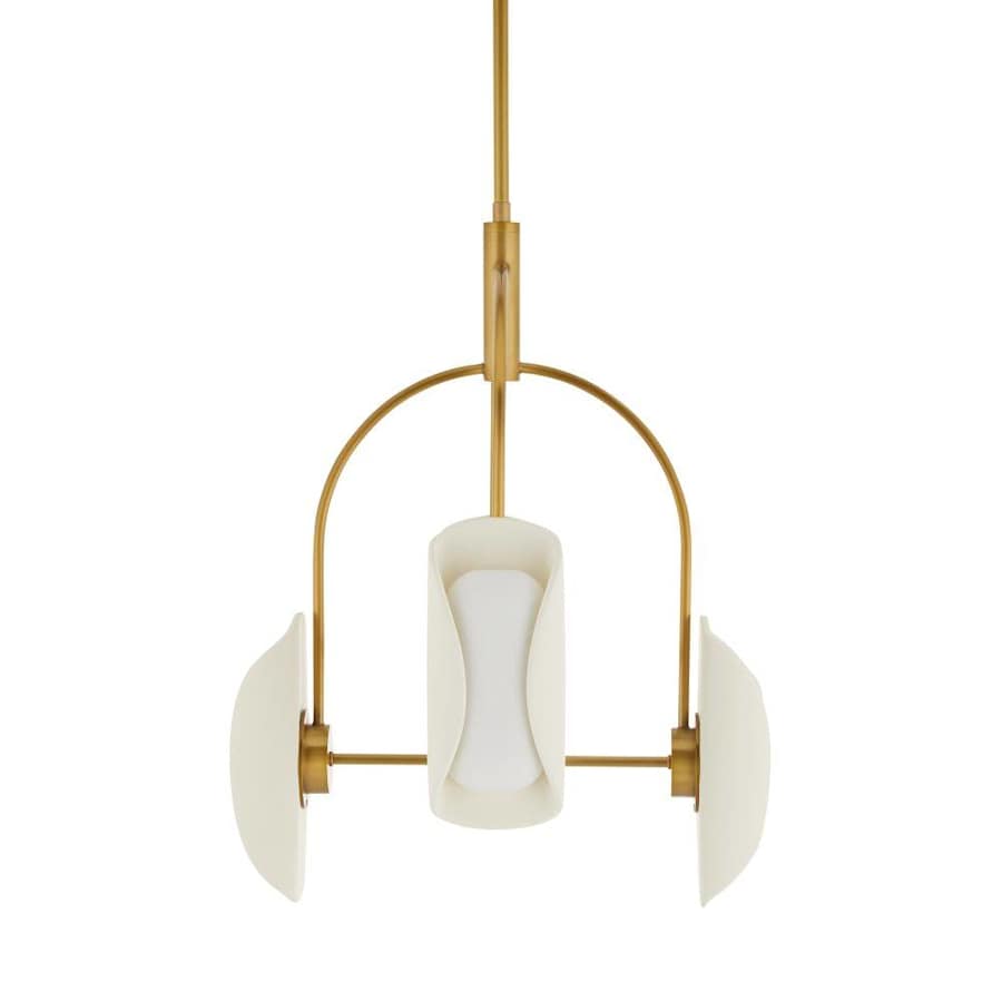 Arteriors Roll 20" Wide LED Chandelier with Resin and Opal Glass Shades