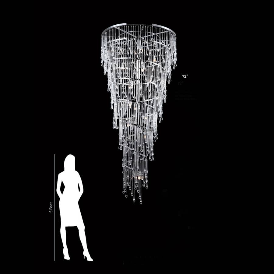 Avenue Lighting Hollywood Blvd. 29 Light 34" Wide Waterfall Chandelier