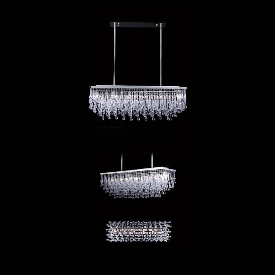 Avenue Lighting Hollywood Blvd. 6 Light 38" Wide Linear Chandelier