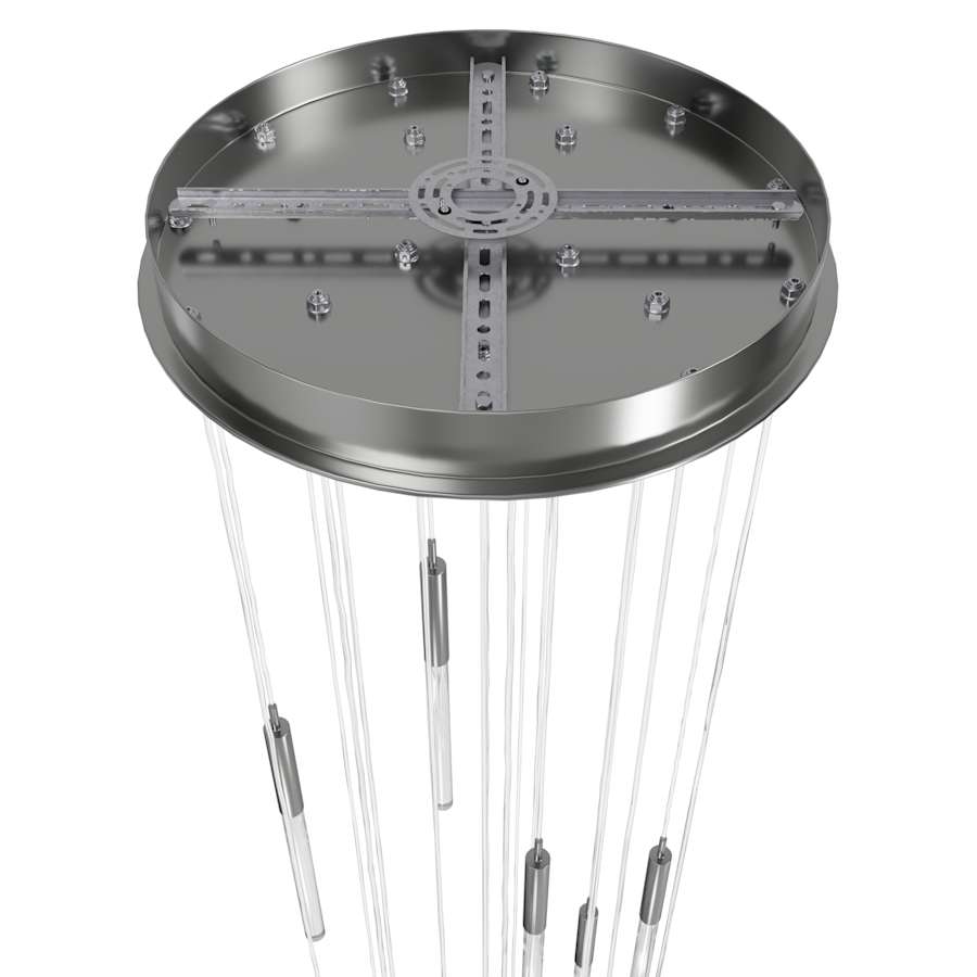Avenue Lighting Main St. 21 Light 22" Wide LED Multi Light Pendant with Snow Glass Shades