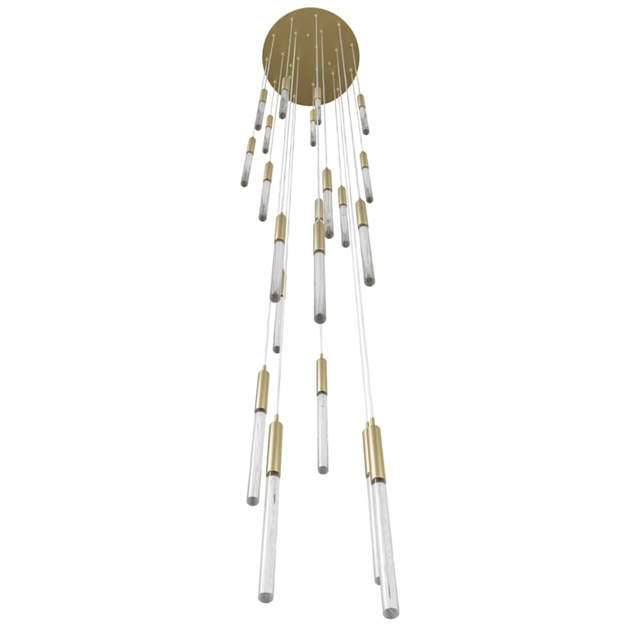 Avenue Lighting Main St. 21 Light 22" Wide LED Multi Light Pendant with Snow Glass Shades