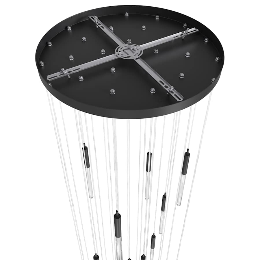 Avenue Lighting Main St. 31 Light 30" Wide LED Multi Light Pendant with Snow Glass Shades