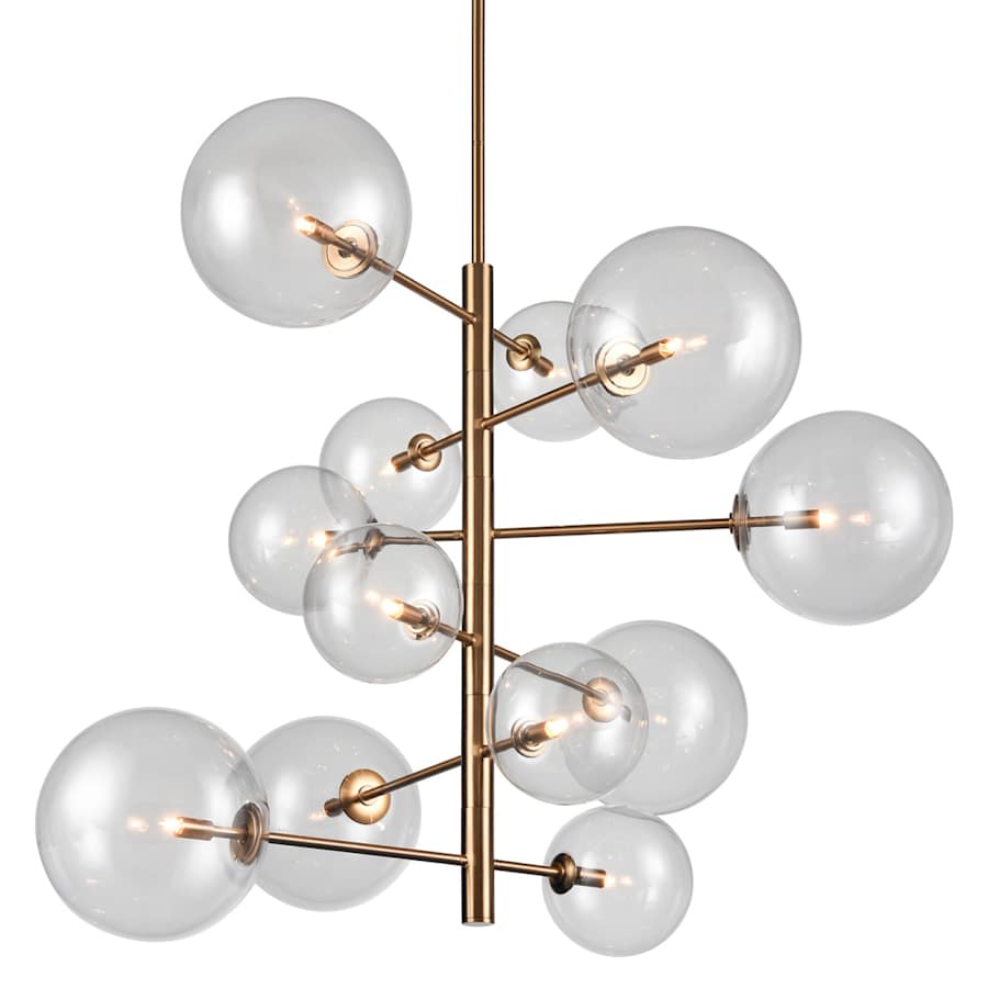 Avenue Lighting Delilah 12 Light 43" Wide Abstract Sputnik Chandelier with Glass Shades