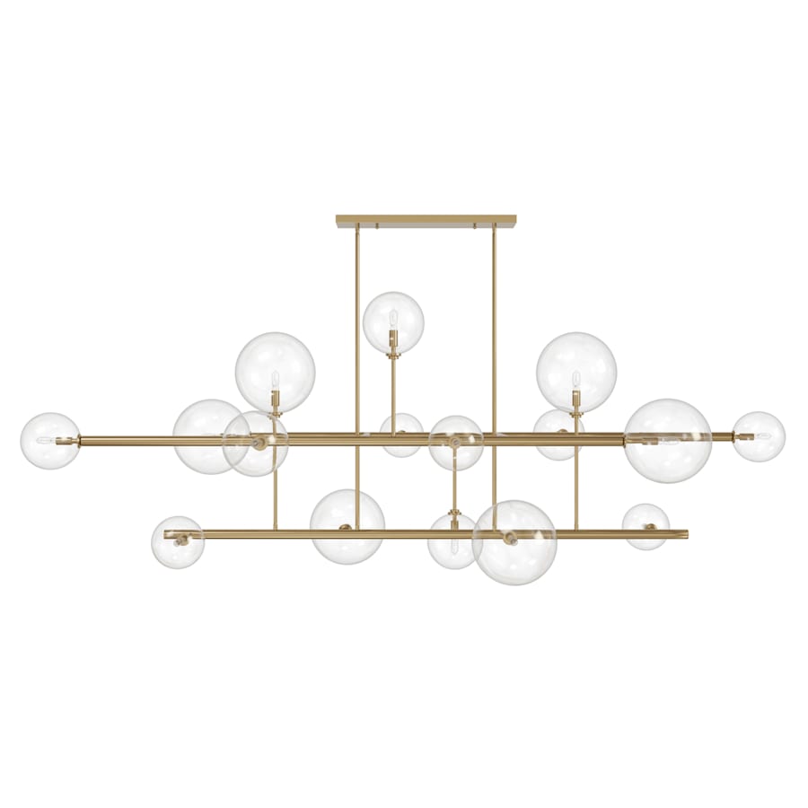 Avenue Lighting Delilah 16 Light 84" Wide Abstract Chandelier with Clear Glass Shades