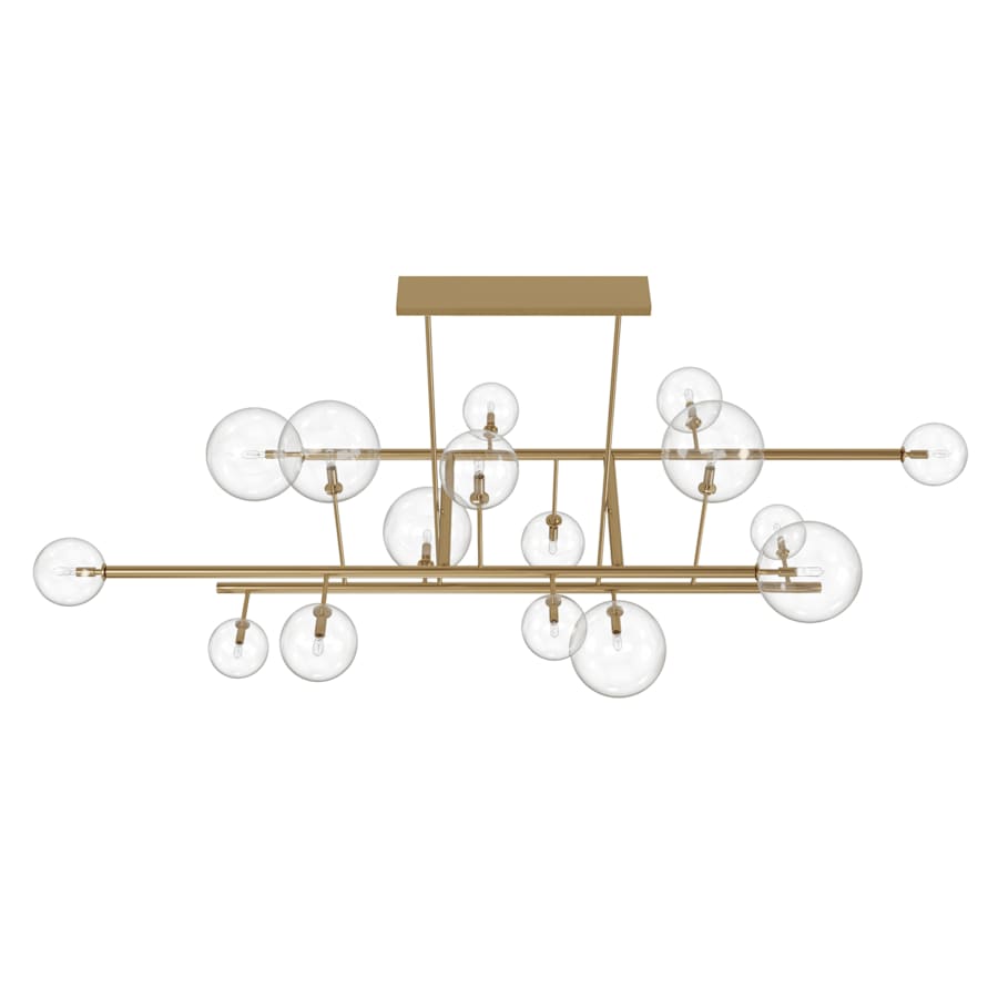 Avenue Lighting Delilah 16 Light 84" Wide Abstract Chandelier with Clear Glass Shades