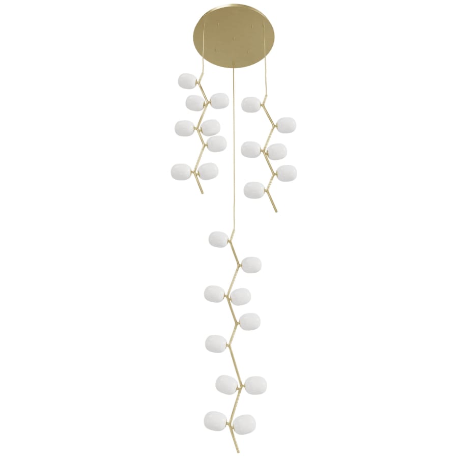 Avenue Lighting Hampton 24 Light 26" Wide Abstract Multi Light Pendant with Hand-Blown Glass Shades