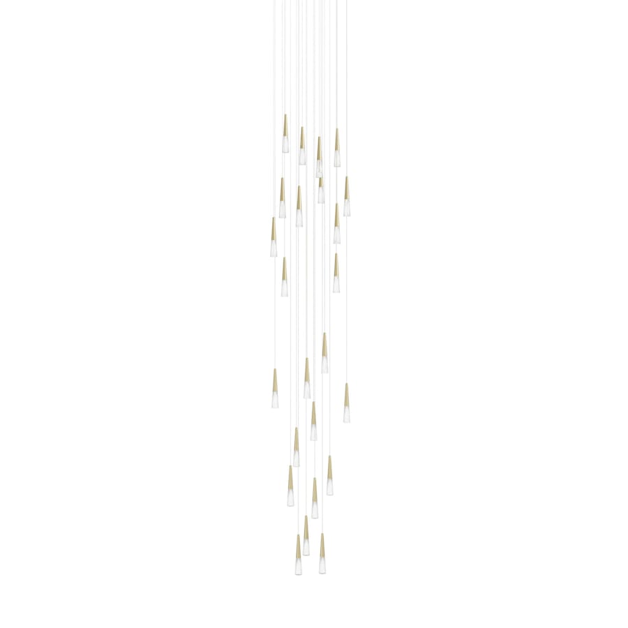 Avenue Lighting Encino 25 Light 30" Wide LED Crystal Multi Light Pendant with Clear Crystal Shades