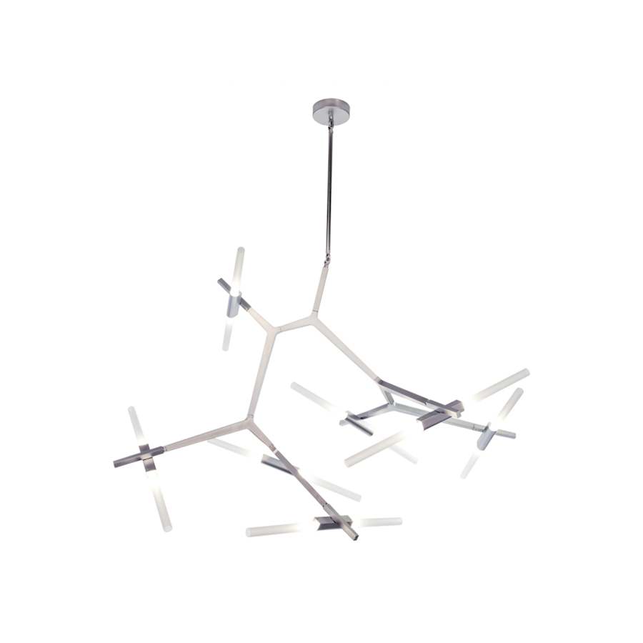 Avenue Lighting San Vicente Blvd. 14 Light 66" Wide LED Abstract Chandelier with Frosted Glass Shades