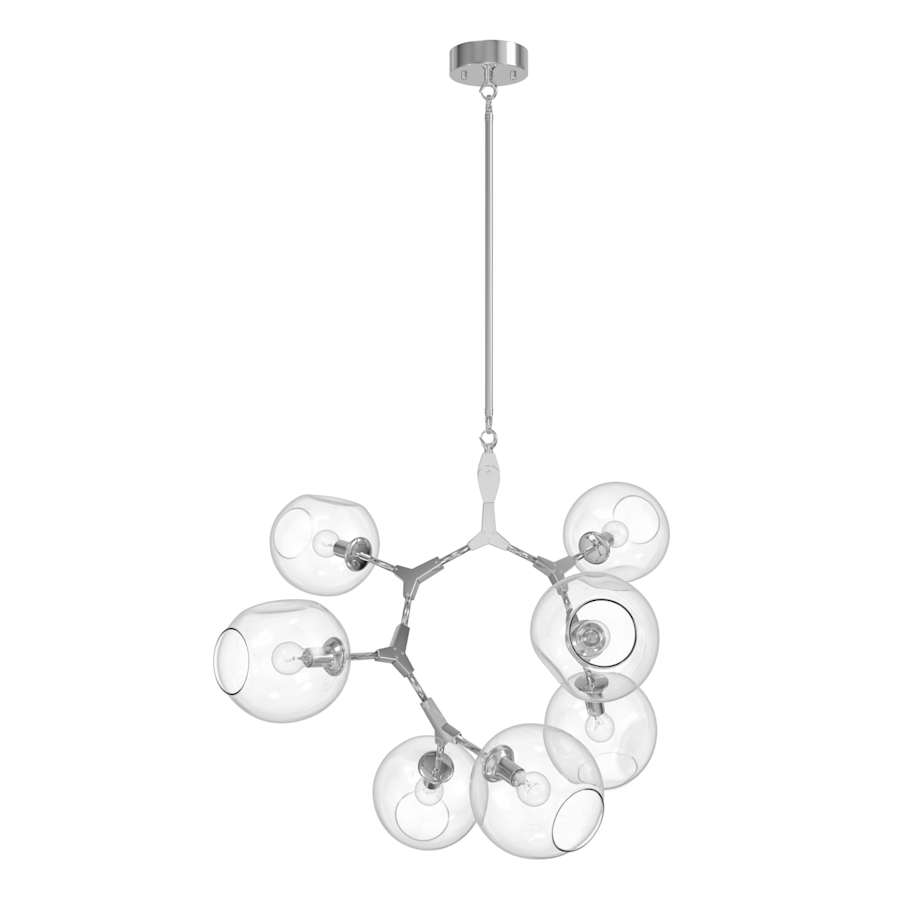 Avenue Lighting Fairfax Ave. 7 Light 30" Wide Abstract Chandelier with Hand-Blown Glass Shades