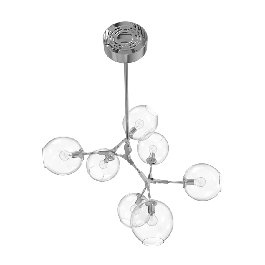 Avenue Lighting Fairfax Ave. 7 Light 30" Wide Abstract Chandelier with Hand-Blown Glass Shades