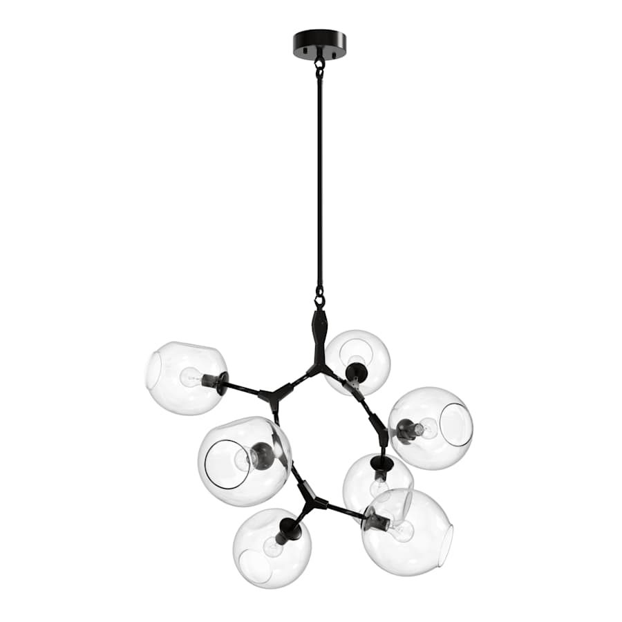Avenue Lighting Fairfax Ave. 7 Light 30" Wide Abstract Chandelier with Hand-Blown Glass Shades