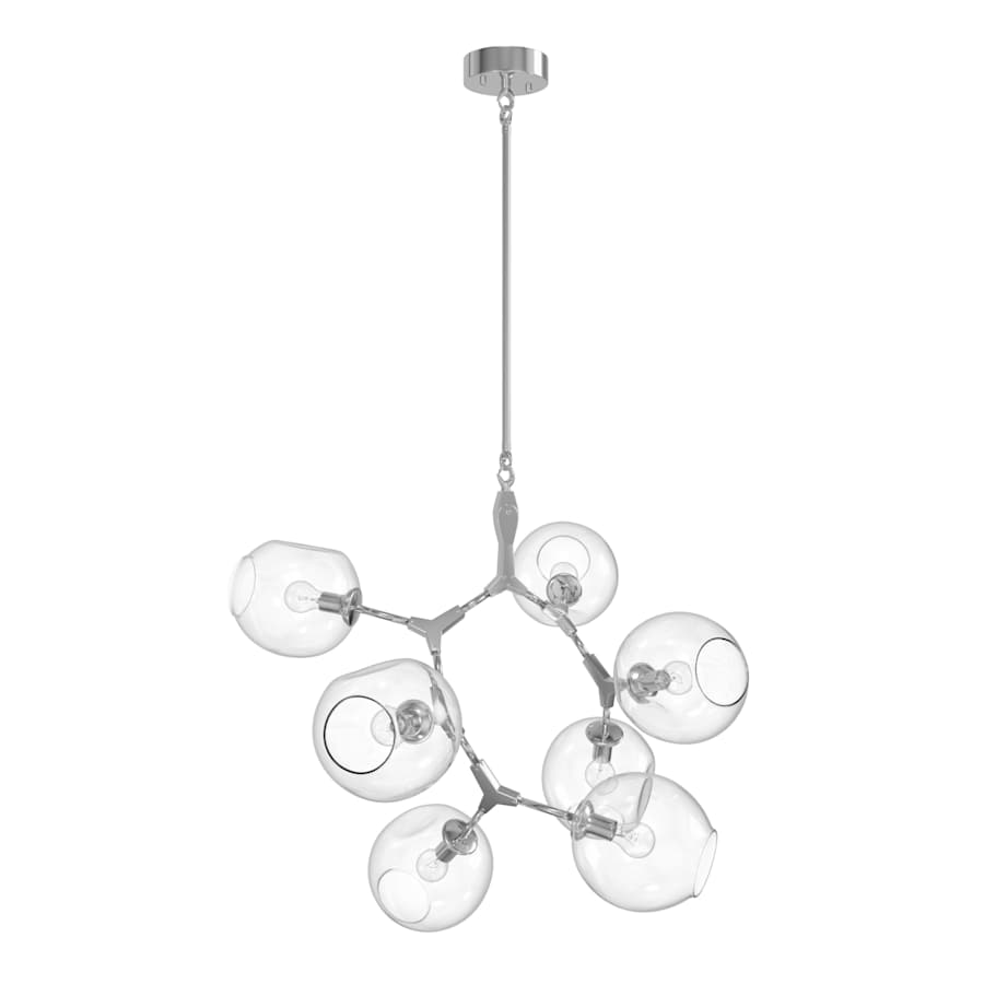 Avenue Lighting Fairfax Ave. 7 Light 30" Wide Abstract Chandelier with Hand-Blown Glass Shades